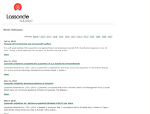 Tablet Screenshot of lassonde.mediaroom.com