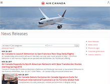 Tablet Screenshot of aircanada.mediaroom.com